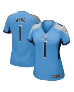 Women's Tennessee Titans #1 Cameron Ward Light Blue 2025 NFL Draft First Round Pick Game Jersey (Blue)