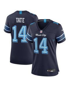 Women's Tennessee Titans #14 Carnell Tate Navy 2026 Rivalries Collection Game Jersey (Navy)
