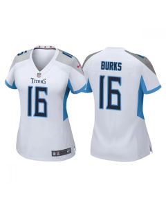 Women's Tennessee Titans #16 Treylon Burks White Vapor Untouchable Limited Stitched Football Jersey(Run Small)