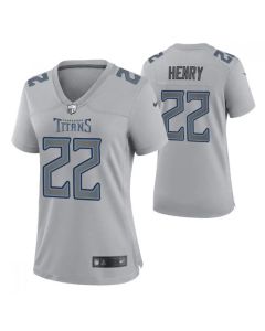 Women's Tennessee Titans #22 Derrick Henry Gray Atmosphere Fashion Stitched Football Jersey(Run Small)