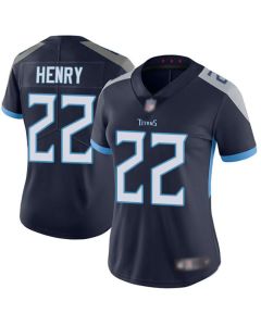 Women's Tennessee Titans #22 Derrick Henry Navy Vapor Untouchable Limited Stitched NFL Jersey(Run Small)