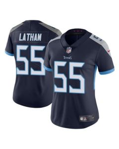Women's Tennessee Titans #55 JC Latham Navy 2024 Draft Vapor Stitched Football Jersey(Run Small)
