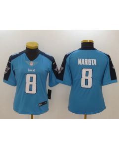 Women's Tennessee Titans #8 Marcus Mariota Light Blue New 2018 Vapor Untouchable Limited Stitched NFL Jersey