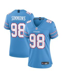 Women's Tennessee Titans #98 Jeffery Simmons Nike Light Blue Game Jersey (Blue)