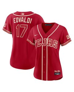 Women's Texas Rangers #17 Nathan Eovaldi Nike Red 2026 City Connect Stadium Jersey (Red)
