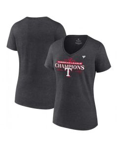 Women's Texas Rangers 2023 Heather Charcoal Champions Locker Room Big & Tall T-Shirt(Run Small)