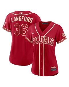 Women's Texas Rangers #36 Wyatt Langford Nike Red 2026 City Connect Stadium Jersey (City Connect)