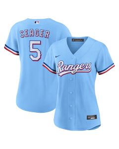 Women's Texas Rangers #5 Corey Seager Light Blue Alternate Replica Player Jersey