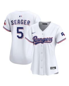 Women's Texas Rangers #5 Corey Seager White Home Limited Jersey