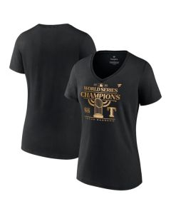 Women's Texas Rangers Black 2023 World Series Champions Big & Tall Parade T-Shirt(Run Small)