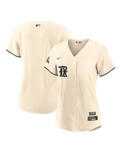 Women's Texas Rangers Blank Cream 2023 City Connect Stitched Baseball Jersey(Run Small)