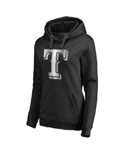 Women's Texas Rangers Platinum Collection Pullover Hoodie Black