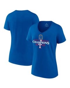Women's Texas Rangers Royal 2023 World Series Champions T-Shirt(Run Small)