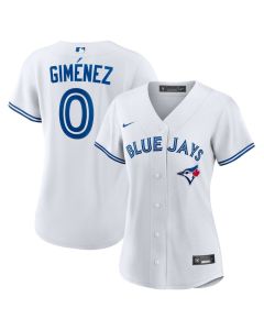 Women's Toronto Blue Jays #0 Andres Gimenez White Home Replica Jersey (Blue White)