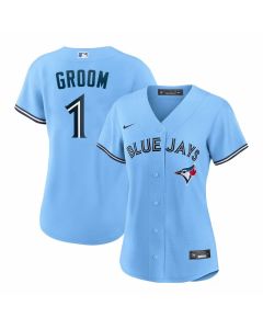Women's Toronto Blue Jays #1 Groom Blue Home Replica Jersey (Blue)