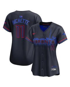 Women's Toronto Blue Jays #11 Bo Bichette Black 2024 City Connect Limited Stitched Baseball Jersey(Run Small)