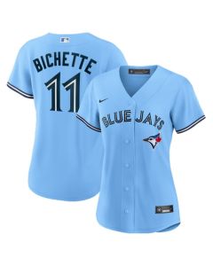 Women's Toronto Blue Jays #11 Bo Bichette Powder Blue Alternate Replica Player Name Jersey (Style 2)