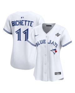 Women's Toronto Blue Jays #11 Bo Bichette White 2025 World Series Home Limited Jersey