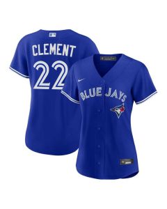 Women's Toronto Blue Jays #22 Ernie Clement Royal Home Replica Jersey (Blue Royal)