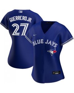 Women's Toronto Blue Jays #27 Vladimir Guerrero Jr. Blue Cool Base Stitched Baseball Jersey(Run Small)