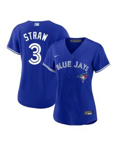 Women's Toronto Blue Jays #3 Myles Straw Royal Home Replica Jersey (Blue Royal)