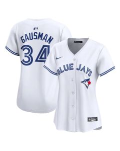 Women's Toronto Blue Jays #34 Kevin Gausman White Home Limited Player Jersey
