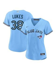 Women's Toronto Blue Jays #38 Nathan Lukes Blue Home Replica Jersey (Blue)