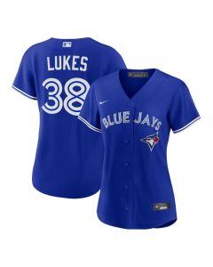 Women's Toronto Blue Jays #38 Nathan Lukes Royal Home Replica Jersey