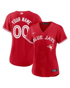 Women's Toronto Blue Jays Red Canada Day Replica Custom Jersey