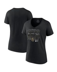 Women's Vegas Golden Knights Black 2023 Western Conference Champions Goal Tender V-Neck T-Shirt (Black)