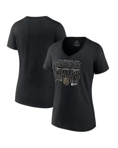 Women's Vegas Golden Knights Black 2023 Western Conference Champions Goal Tender V-Neck T-Shirt