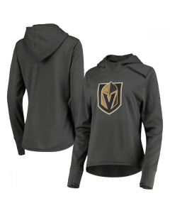 Women's Vegas Golden Knights Branded Gray Pro Rinkside Logo Transitional Pullover Hoodie