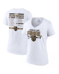 Women's Vegas Golden Knights White 2023 Stanley Cup Final Roster V-Neck T-Shirt