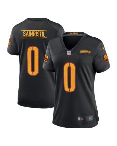 Women's Washington Commanders #0 Mike Sainristil Black Game Jersey (Black)