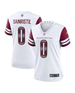 Women's Washington Commanders #0 Mike Sainristil White Game Jersey (White)