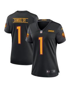 Women's Washington Commanders #1 Deebo Samuel Sr Black 2025 Game Stitched Football Jersey (Black)