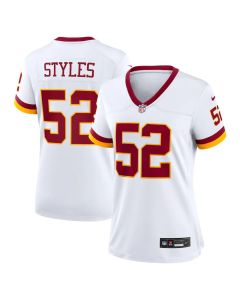 Women's Washington Commanders #52 Sonny Styles White Game Super Bowl Era Jersey