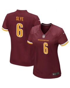 Women's Washington Commanders #6 Joey Slye Burgundy Stitched Jersey(Run Small)