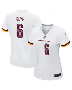 Women's Washington Commanders #6 Joey Slye White Stitched Jersey(Run Small)