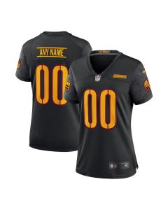 Women's Washington Commanders Black 2025 Game Custom Jersey (Black)