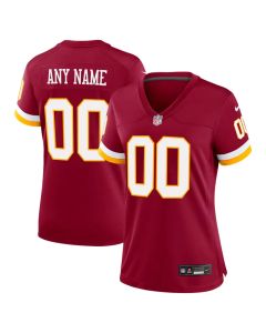 Women's Washington Commanders Burgundy Game Custom Jersey