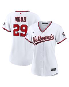 Women's Washington Nationals #29 James Wood Nike White 2026 All-Star Game Replica Jersey (White)