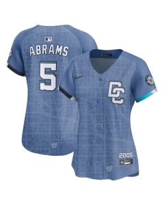 Women's Washington Nationals #5 CJ Abrams Blue 2025 City Connect Limited Jersey (Blue)