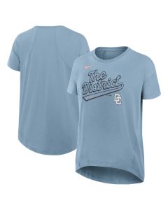 Women's Washington Nationals Blue 2025 City Connect Flowy Fashion Tri-Blend Performance T-Shirt