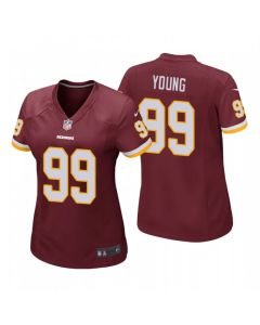 Women's Washington Redskins #99 Chase Young Red Stitched Jersey(Run Small)