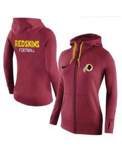 Women's Washington Redskins Full-Zip Performance Hoodie Red_1