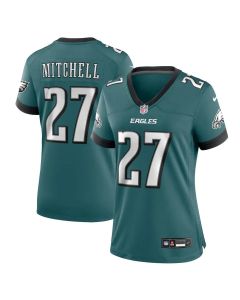 Womens #27 Quinyon Mitchell Midnight Green Philadelphia Eagles Team Game Jersey (Green Midnight)