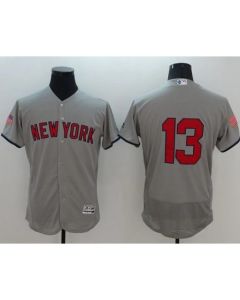 Yankees #13 Alex Rodriguez Grey Fashion Stars & Stripes Flexbase Authentic Stitched MLB Jersey