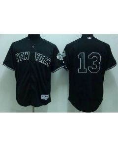 Yankees #13 Alex Rodriguez Stitched Black MLB Jersey
