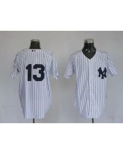 Yankees #13 Alex Rodriguez Stitched White MLB Jersey